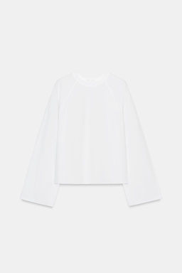 CAMISETA MANGA LARGA RANGL?N / Blanco - Zara фото 12