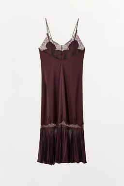 COMBINED PLEATED LACE DRESS - Zara фото 9