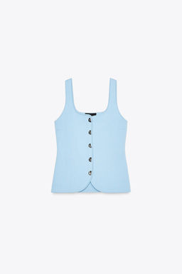 PLAIN KNIT CORSET TOP - Zara фото 13