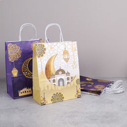 Цена за 12 шт. Пакет подарочный набор 12 штук 27х21х11 см Мусульманский / M364-3/4 /уп 50/ - Галеонтрейд фото 3