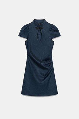 VESTIDO MINI ALAMAR CON LINO / ?ndigo - Zara фото 6