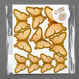 Набор для украшения торта Бабочки, 10 шт., золотистый - Страна карнавалия фото 7
