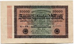 20000 марок 1923 года Германия