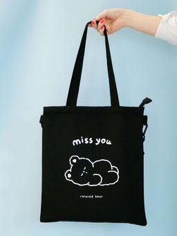 Сумка шоппер "Miss you", black