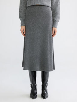 Beli Lastikli A Kesim Triko Etek