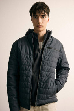 Su Itici Slim Fit Dar Kesim Dik Yaka Fermuarl? Suni Deri Mont - Defacto фото 2