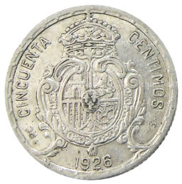 50 сентимо 1926 года Испания