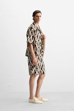 GEOMETRIC PRINT OVERSHIRT - Zara фото 4