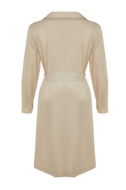 Trendyolmilla Bej Kusakl? Su Itici Uzun Trenckot TWOAW24TR00003  фото 19