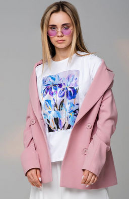 Футболка с шёлковой вставкой FSK089 - Sahar art lab фото 11