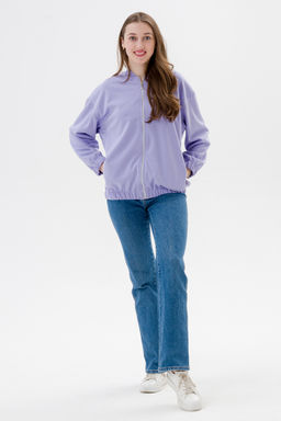 Бомбер из коттон фита сирень макси - Амадэль фото 3