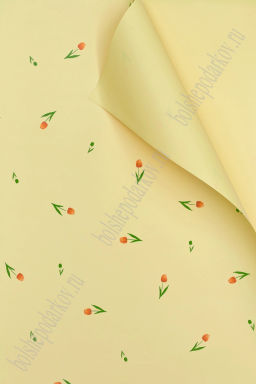 Пленка для цветов "Тюльпан" 56*56 см (20 листов) SF-7899, желтый №4