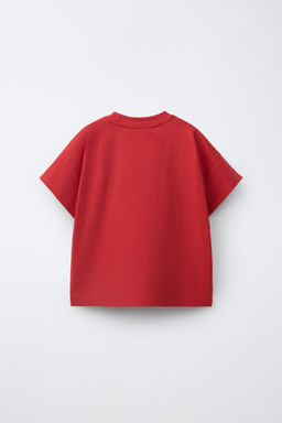 CAMISETA BOLSILLO PUNTO CROCHET / Rojo - Zara фото 3