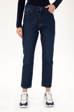 Kad_n Koyu Mavi Straight Fit Jean Pantolon