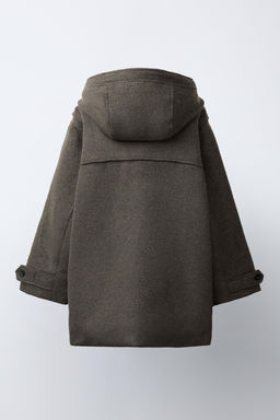 WOOL BLEND DUFFLE COAT - Zara фото 4