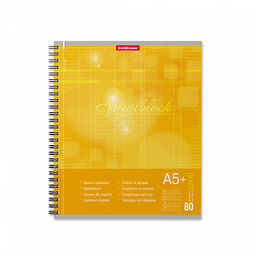 Цена за 4 шт. Тетрадь общая на спирали ErichKrause Spiralblock, А5+, 80 листов, клетка, перфорация, микроперфорация_MIX-PACK  фото 4