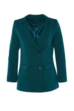 TRENDYOLMILLA Antrasit Regular Astarl? Dugme Detayl? Dokuma Blazer Ceket TWOAW21CE0264 фото 9