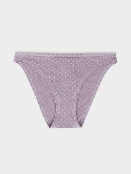 Цена за 2 штуки! Трусы женские слипы фиолетовые в горошек горошек на морском тумане 412621 - Mark formelle фото 6