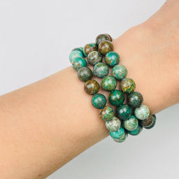 Бусины для украшений из Хризоколлы (48 бусин)