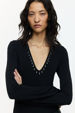 Body con ribete de cuentas - H&m фото 2