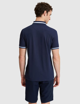 Lacivert Slim Fit D__meli Polo Yaka Ti__rt