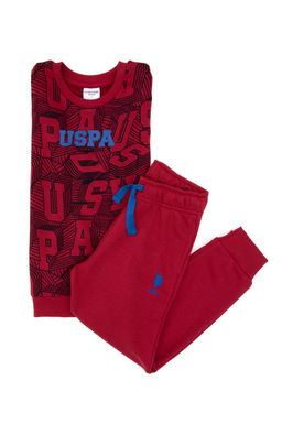 Erkek _ocuk Bordo Pijama Tak_m_ Sepette S_rpriz _ndirim