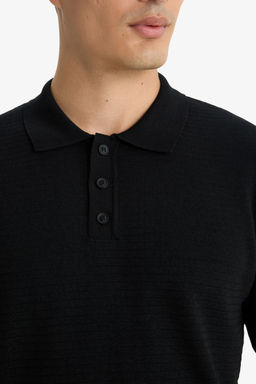 Standart Fit Polo Yaka Triko K_sa Kollu Ti__rt - Defacto фото 5