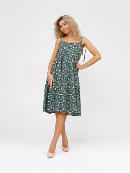 Сарафан женский, цвет зеленый белый