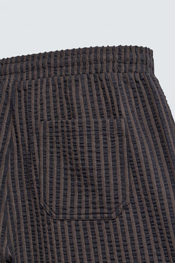 SEERSUCKER STRIPE COMFORT BERMUDA SHORTS - Zara фото 10