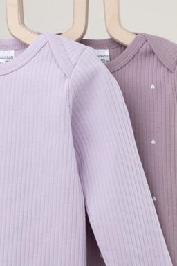 К 6526-2уп/нежно-лавандовый,морской туман набор полукомбинезон (боди) яс