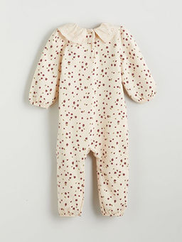 Bebe Yaka ?i?ekli K?z Bebek Tulum