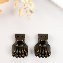 Цена за 3 шт. Уголок (ножка) для шкатулки «Лапа», набор 2 шт., бронза, 3×1.7 см