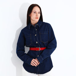 Ремень женский, ширина 3,2 см, винт, пряжка металл, цвет красный - Simaland фото 3