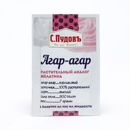 Цена за 3 шт. Агар-агар «С. Пудовъ», 7 г
