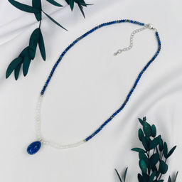 Чокер из Лазурита и Лунного камня с кулоном