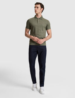 Haki Slim Fit D__meli Polo Yaka Ti__rt