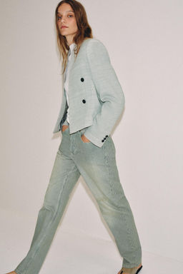 JEANS ZW COLLECTION RECTOS TIRO BAJO RAYAS / Rayas