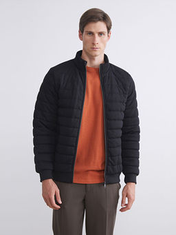 Slim Fit Dik Yaka Erkek Mont