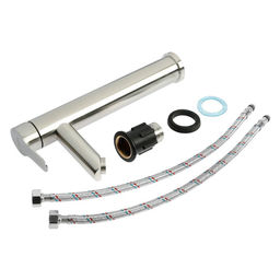 Смеситель для раковины ZEIN ZS 20104, картридж керамика 35 мм, высокий, нерж. сталь, сатин