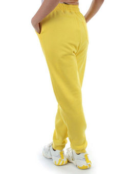 M061 YELLOW Брюки спортивные женские на флисе (100% хлопок) 7986 - Fashion фото 5
