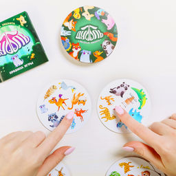 Настольная игра на реакцию и внимание Дуббль. Веселые зверята, 55 карт - Лас играс фото 5