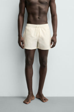 MID-LENGTH SEERSUCKER SWIMMING TRUNKS - Zara фото 19