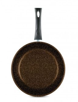 Сковорода Каменная Балтик браун, несъемная ручка, 24 см - Нева металл посуда фото 4