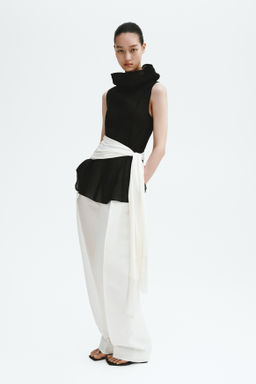 Top en mezcla de ramio con peplum - H&m фото 2