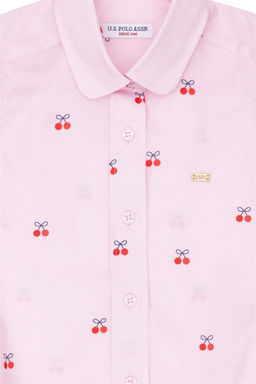 U. S. Polo Assn Пудровая рубашка с коротким рукавом для девочки - U.s. polo assn фото 10