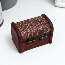 Шкатулка для украшений «Сундучок. Плетёнка», дерево, 6.3×8.8×6.5 см