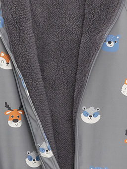 Kap??onlu Uzun Kollu Bask?l? Erkek Bebek Astronot Mont - Waikiki фото 2