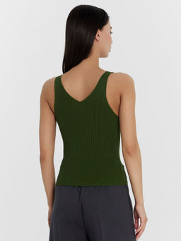 Топ женский зеленый в рубчик зеленый сок 112956 - Mark formelle фото 4