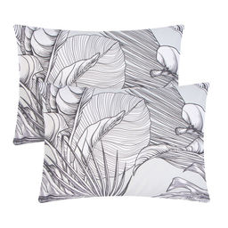 Комплект наволочек Этель Gray tropics 50х70см - 2шт, поплин