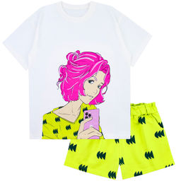 Комплект футболка кулирка, шорты футер 2х нитка петля 7010900102 - Youlala фото 10